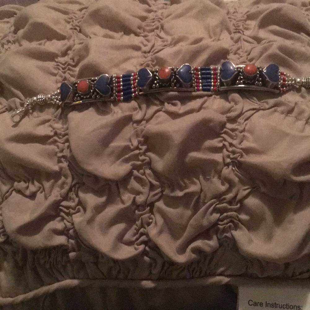 🦋Handmade Lapis Lazuli & Coral Bracelet🦋